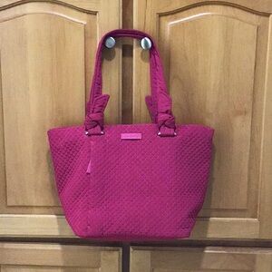 Vera Bradley Magenta Hadley East West Quilted Tote Bag